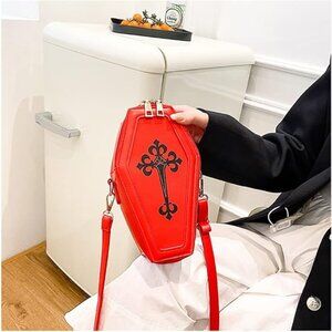 Gothic purse red shoulder bag